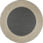 Nuloom Asha Dark Grey/Ivory, Striped Border, Soft and Cozy, High Traffic - Image 3