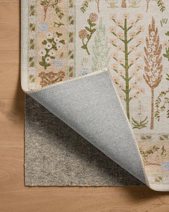 Loloi Rifle Paper Co. Canopy Collection CNP-01 Cream 7'-6" x 9'-6" Area Rug - Image 5