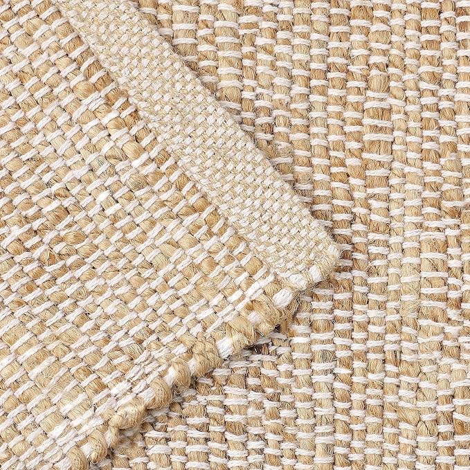 REDEARTH · Jute Cotton Area Rug, Sustainable Handwoven, Non-Shedding, Soft & - Image 6