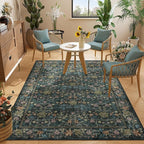 DUKINO 3x5 Area Rug, Vintage Floral Washable Rug - Image 6