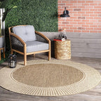 Nuloom Asha Light Brown/Ivory, Striped Border, Soft and Cozy, High Traffic - Image 5