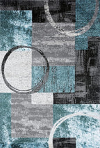Rugshop Contemporary Circle Design Area Rug, Fade-Resistant Carpet - Image 2