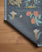 Loloi Rifle Paper Co. Rosa Collection RSA-03 Navy 2'-6" x 12'-0" Runner Rug - Image 5