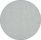 Nourison Home Courtyard Ivory Aqua 8' x Round Area Rug - Image 5