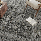 Black Runner Rug 2x6 Vintage Area Carpet Hallway Long Indoor Kitchen Washable - Image 8