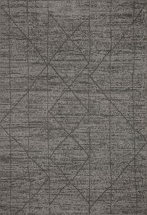 Loloi Kamala Collection KAM-06 Charcoal/Ivory 11'-2" x 15'-7" Area Rug - Image 2