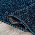 JONATHAN Y Haze Solid Low-Pile Navy 5x8 Oval Indoor Area Rug, Minimalist - Image 3