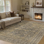 6x9 Brown Black Area Rug for Living Room Washable Vintage Distressed Carpet - Image 4