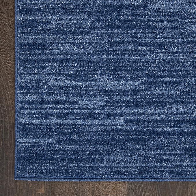 Nourison Home Nourison Essentials Navy Blue 2'2" x 14' Area Rug - Image 5