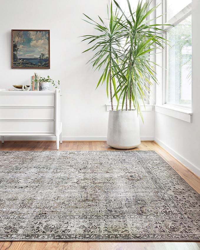 Loloi Layla Collection LAY-06 Taupe/Stone 2'-6" x 9'-6" .13" Thick Runner Rug by Loloi