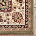 Well Woven Barclay Collection Medallion Kashan Green 9x12 Area Rug - Image 4