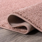 JONATHAN Y Haze Solid Low-Pile Pink Indoor Area Rug 12x15, Minimalist, - Image 4