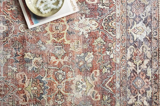 Loloi Layla Collection LAY-02 Spice/Marine 5'-0" x 7'-6" .13" Thick Area Rug - Image 12