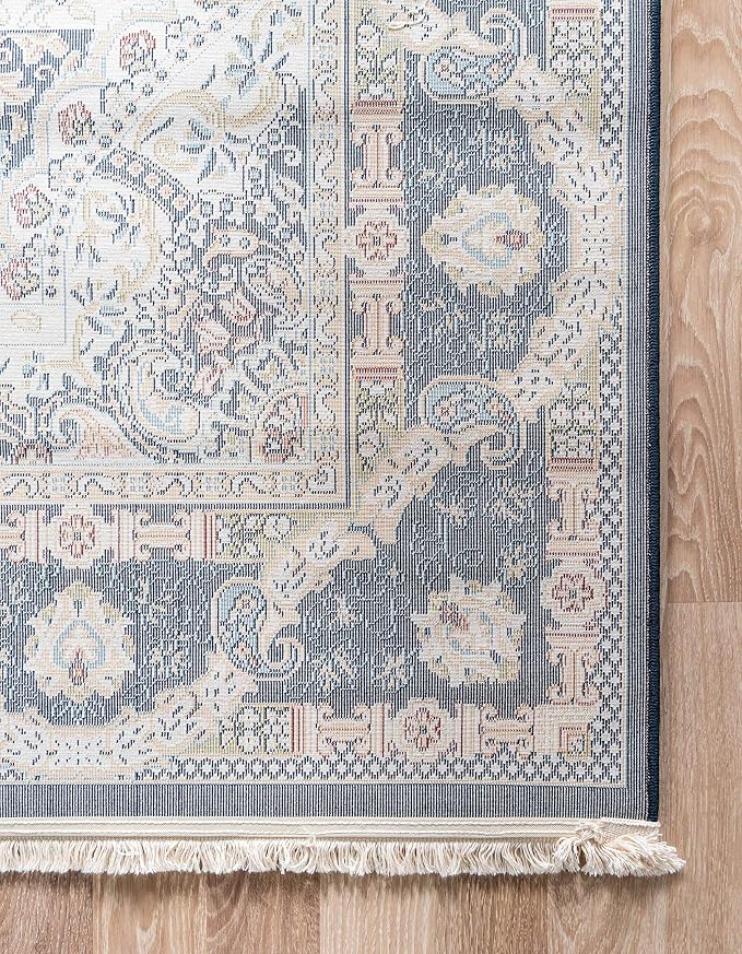 Unique Loom Narenj Collection Classic Traditional Medallion Textured Design - Image 9