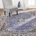 Home Dynamix Premium Sakarya Traditional Medallion Border Area Rug, Country Blue by Home+Dynamix
