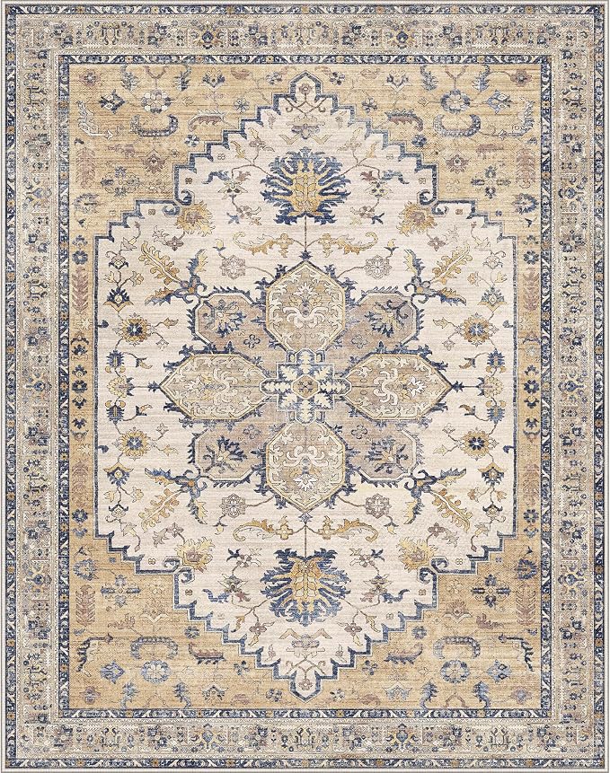 GENIMO 8X10 Area Rugs for Living Room, Machine Washable Vintage Floor Cover - Image 10