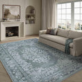 8x10 Area Rug Gray Washable Vintage Distressed Living Room Carpet Large Bedroom by PureCozy