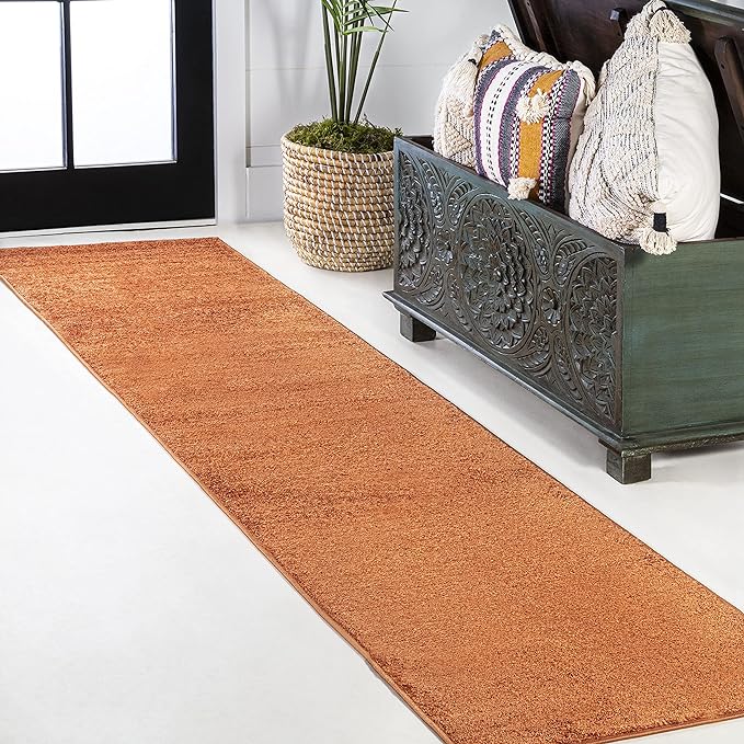 Eyely UES100M-216 Supersoft Haze Solid Low-Pile Indoor Runner Rug, Minimalist by eyely