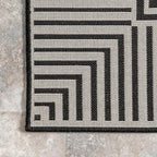 Nuloom Asha Black/Ivory, Striped Border, Soft and Cozy, High Traffic, Stain - Image 9