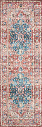 Loloi II Skye Collection SKY-05 Brick/Ocean 5'-0" x 7'-6" Area Rug - Image 6