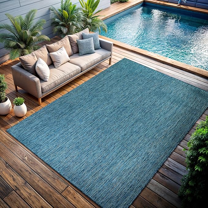 CAMILSON Outdoor Rug 10x14 Modern Area Rugs - Image 3