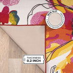 Rugshop Modern Bright Flowers Non-Slip Area Rug 5 X 7 Multi - Image 5