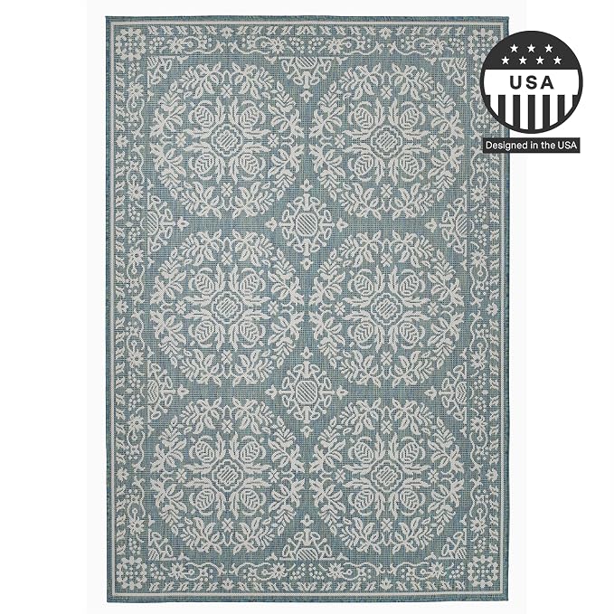 FH Home Flat Woven Outdoor Rug - Image 3