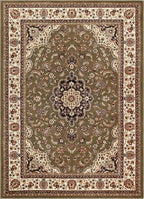 Well Woven Barclay Collection Medallion Kashan Green 9x12 Area Rug - Image 3