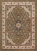 Well Woven Barclay Collection Medallion Kashan Green 4x5 Area Rug by WellWovenRugs