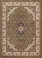 Well Woven Barclay Collection Medallion Kashan Green 8x10 Area Rug - Image 3