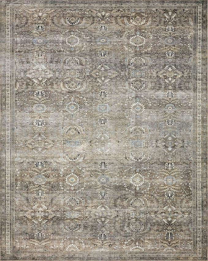 Loloi Layla Collection LAY-13 Antique/Moss 2'-6" x 7'-6" .13" Thick Runner Rug - Image 5