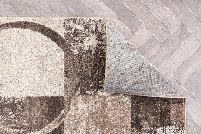Rugshop Contemporary Abstract Circle Design Area Rug, Carpet - Image 5