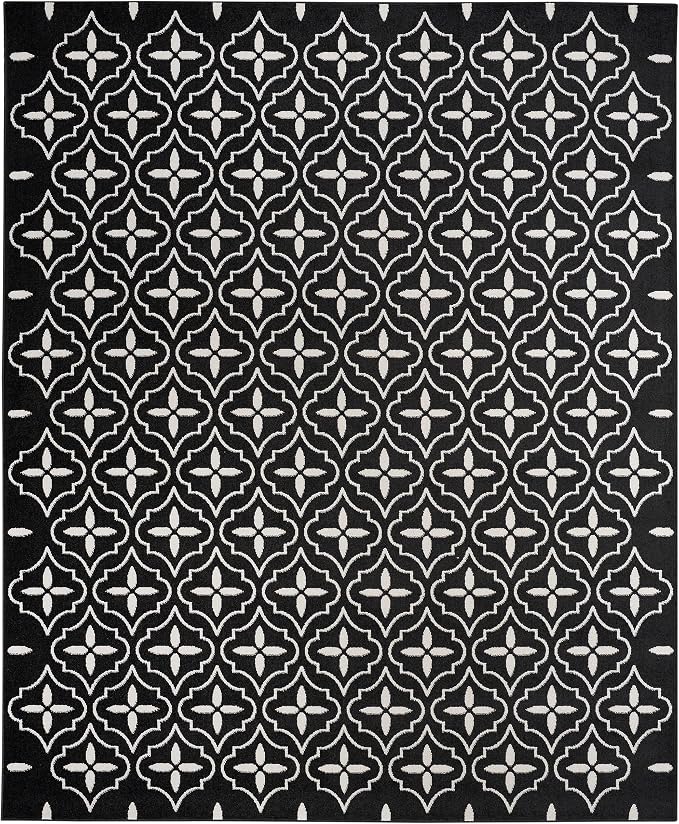 Nourison Home Nourison Essentials Black Ivory 8' x 10' Area Rug - Image 5