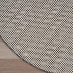 Nourison Home Courtyard Ivory Charcoal 5' x Round Area Rug - Image 6