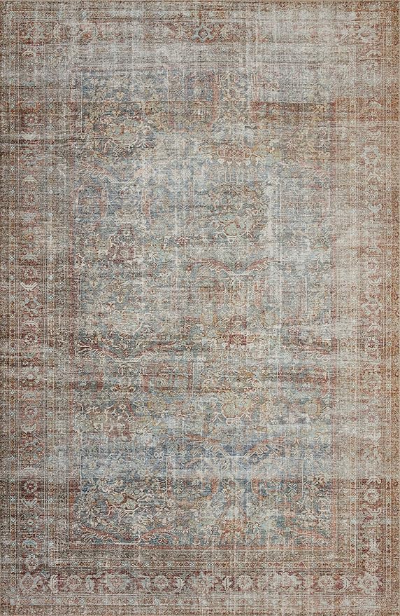 Loloi Chris Loves Julia Jules Collection JUL-05 Lagoon/Brick 2'-3'' x 3'-9'' - Image 5