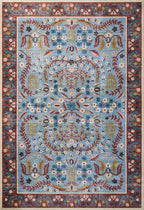 Loloi Rifle Paper Co. Canopy Collection CNP-03 Red/Blue 2'-6" x 7'-6" Runner Rug - Image 2
