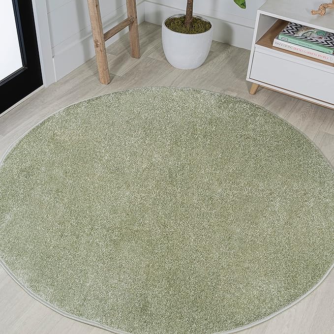 Eyely UES100O-6R Supersoft Haze Solid Low-Pile Indoor Area Rug, Minimalist by eyely