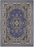 Home Dynamix Premium Sakarya Traditional Medallion Border Area Rug, Country Blue - Image 4