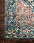 Loloi Skye Collection SKY-08 Denim/Brick 6'-0" x 6'-0" Round Area Rug - Image 7