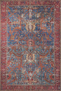 Loloi Loren Collection LQ-10 Blue/Red 8'-4" x 11'-6" Area Rug by Loloi