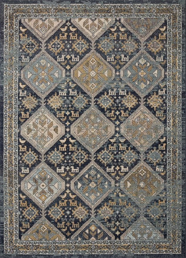 Loloi Jocelyn Collection JOC-02 Navy/Blue 9'-6" x 12'-6" .38" Thick Area Rug - Image 3