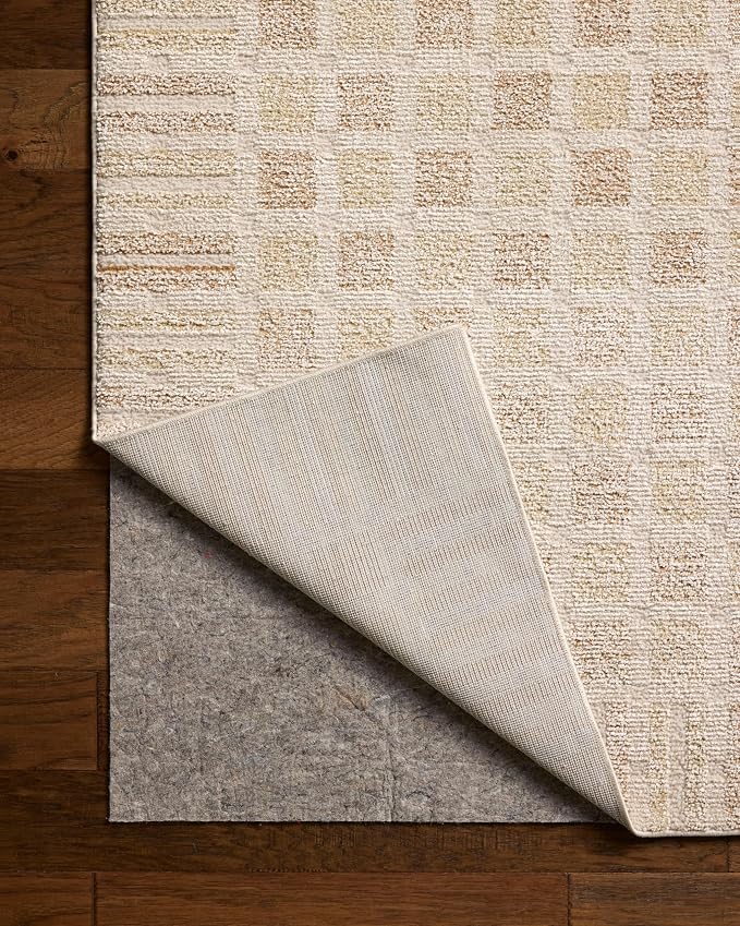 Loloi Chris Loves Julia Calvin Collection CLV-03 Bone/Natural 5'-3" x 5'-3" - Image 8