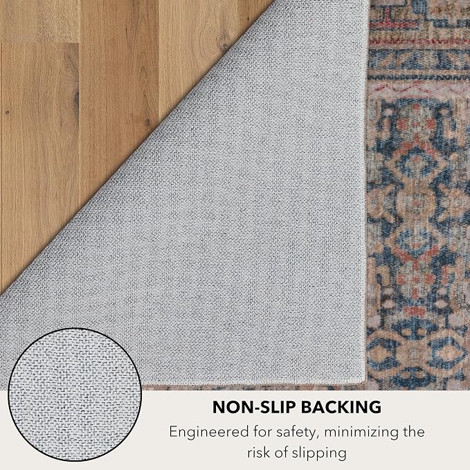 Kuden 9x12 Large Area Rug, Machine Washable Area Rug - Image 7
