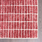 Hand-Tufted 100% Wool Area Rug – Unique Modern Geometric Grid Pattern, Soft - Image 3