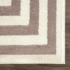 Abani Contemporary Beige & Ivory 7'9" x 10'2" Area Rug, Contrasting Geometric - Image 6