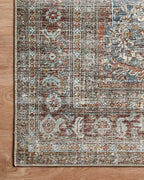 Loloi Chris Loves Julia Jules Collection JUL-05 Lagoon/Brick 2'-6'' x 12'-0'' - Image 9