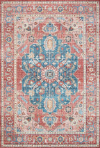 Loloi II Skye Collection SKY-05 Brick/Ocean 5'-0" x 7'-6" Area Rug - Image 2