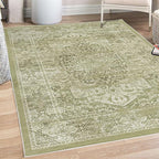 Ambesonne Victorian Decorative Rug, Floral Swirls Weathered Look Blooming by Ambesonne