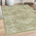 Ambesonne Victorian Decorative Rug, Floral Swirls Weathered Look Blooming - Image 6