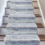 Well Woven Custom Size Hallway & Stair Runner- Harlow Delphi Blue 31 Inches by WellWovenRugs